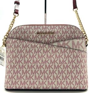 Michael Kors Medium Dome Jet Set Travel Xbody Bag Cherry Multi